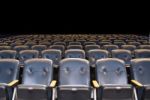 Blue Theater Seats Stock Photo