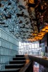 Interior View Of The Harpa Concert Hall In Reykjavik Stock Photo