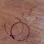 Beverage Background And Coffee Menu Design . Coffee Ring On Shab Stock Photo