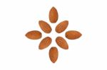 Almond Nut Fruit Organic Healthy Snack Vegan Isolated Stock Photo