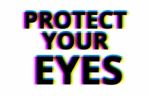 Protect Your Eyes Illustration Backdrop Stock Photo