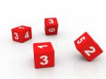 Number Dice Stock Photo