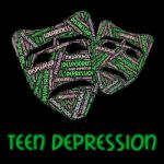Teen Depression Shows Lost Hope And Adolescent Stock Photo