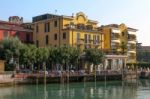Hotel Sirmione At Lake Garda Stock Photo