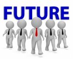 Future Businessmen Shows Forecasting Vision 3d Rendering Stock Photo