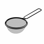 Line Drawing Of Sieve -simple Line Stock Photo