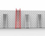 Brick Wall Shows Chalenges Ahead And Brickwall Stock Photo