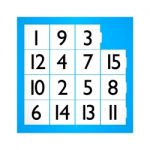 Fifteen Puzzle Game Stock Photo