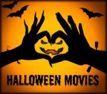 Halloween Movies Shows Horror Films And Cinema Stock Photo