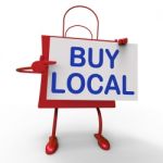 Buy Local Bag Shows Buying Products Locally Stock Photo