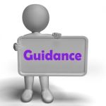 Guidance Sign Shows Advice Supervision And Support Stock Photo