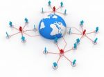 Global Business Network Stock Photo