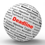 Deadline Sphere Definition Means Job Time Limit Or Finish Date Stock Photo