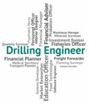Drilling Engineer Representing Mechanics Hire And Occupations Stock Photo