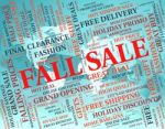 Fall Sale Represents Bargain Save And Closeout Stock Photo