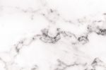 White Marble Pattern With Veins Useful As Background Or Texture, Detailed Real Genuine Marble From Nature Stock Photo