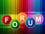 Forums Forum Means Social Media And Site Stock Photo