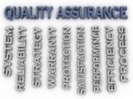 3d Image Quality Assurance  Issues Concept Word Cloud Background Stock Photo