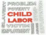 3d Image Child Labor  Issues Concept Word Cloud Background Stock Photo