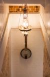 Classic Beautiful Light Of Chandelier Decoration Stock Photo