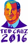 Ted Cruz President 2016 Retro Stock Photo