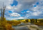 View Along The Gros Ventre River Stock Photo