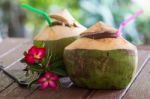 Coconut Water Drink Stock Photo