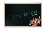 Education On  Blackboard Stock Photo