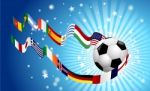 Soccer With Flags Stock Photo