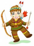 Red Indian Boy Stock Photo