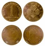 Two Old Austrian Coins Stock Photo