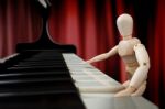 Mannequin Pianist Stock Photo