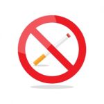 No Smoking Area Prohibition Sign Stock Photo