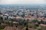 View Of Bergamo From Citta Alta Stock Photo