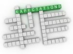 3d  Expectations Word Cloud Concept Stock Photo