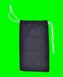 Black Bags White Rope Fabric Green Screen Stock Photo