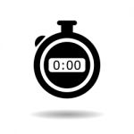 Black Stopwatch Icon  Illustration Eps10 On White Background Stock Photo