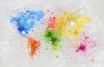 Colorful Abstract World Map Stock Photo