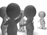 Excluded From Group 3d Character Showing Bullying Stock Photo