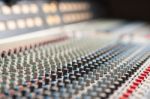 Audio Sound Mixer With Buttons Stock Photo