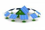 House With Solar Cells Stock Photo