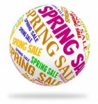 Spring Sale Means Cheap Season And Savings Stock Photo