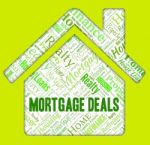 Mortgage Deals Shows Real Estate And Bargains Stock Photo
