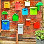 Colorful Mailboxes Stock Photo