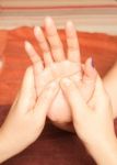 Reflexology Hand Massage, Spa Hand Treatment,thailand Stock Photo