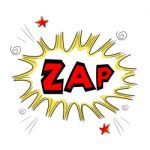 Zap Text Stock Photo