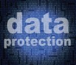 Protection Data Indicates Encryption Forbidden And Protected Stock Photo