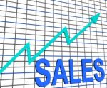 Sales Chart Graph Shows Increasing Profits Trade Stock Photo