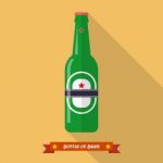 Beer Bottle Flat Icon Stock Photo