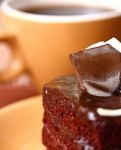Slice Of Chocolate Cake Stock Photo